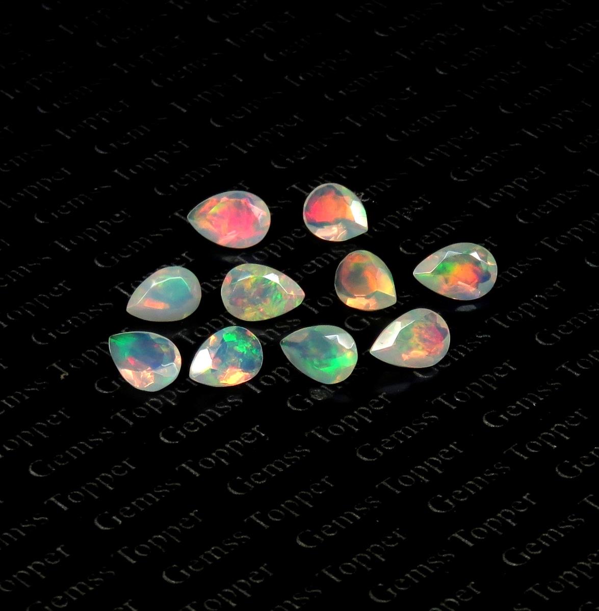 Ethiopian Opal 9x12 mm Pear Faceted